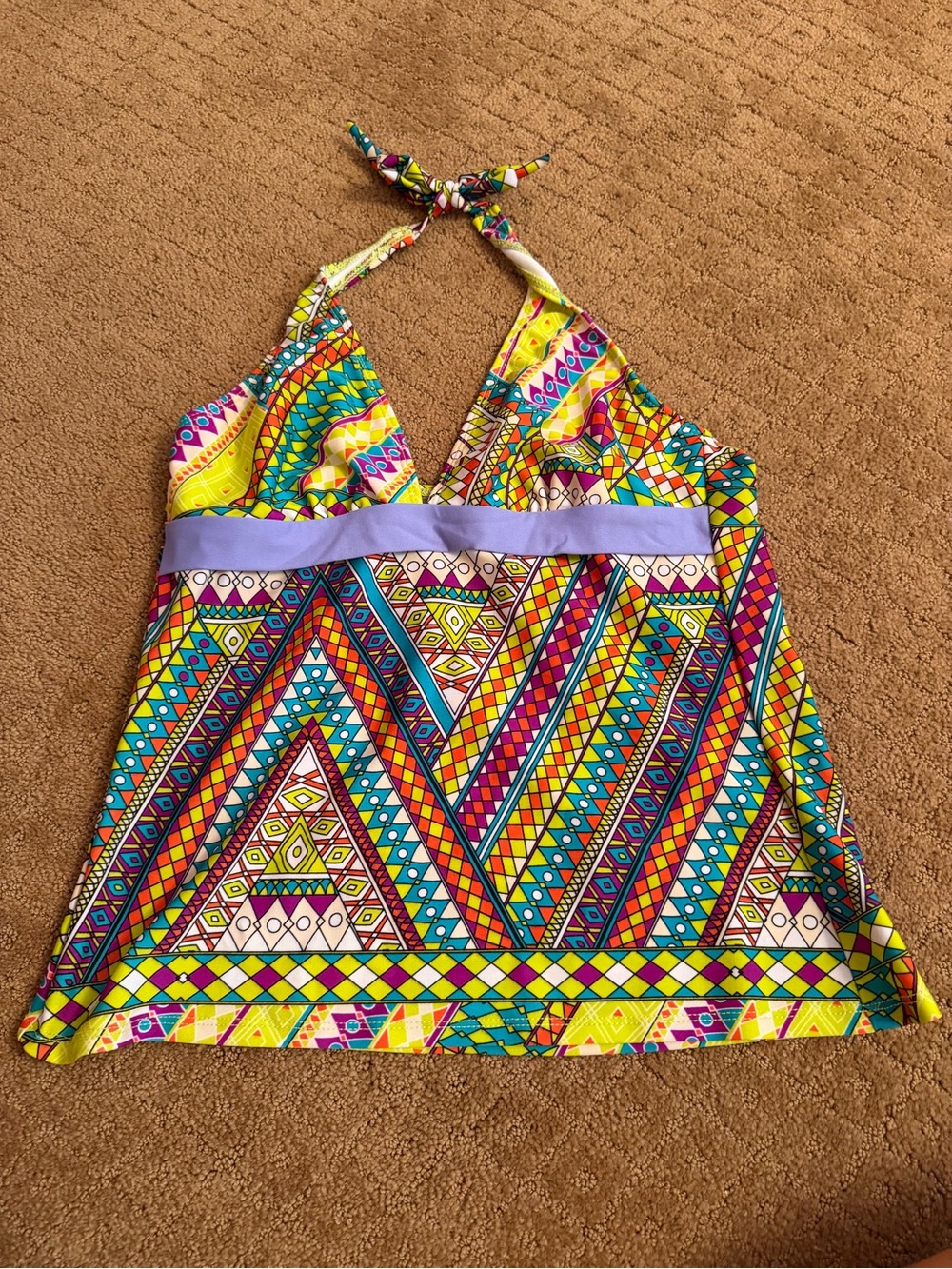 Vintage Dippin Daisy’s Multi Color/pattern Tankini Swim Top Womens XL